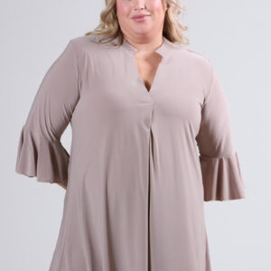 Avarate varrukatega tuunika, beez