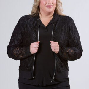 Pitsist lukuga jakk, must