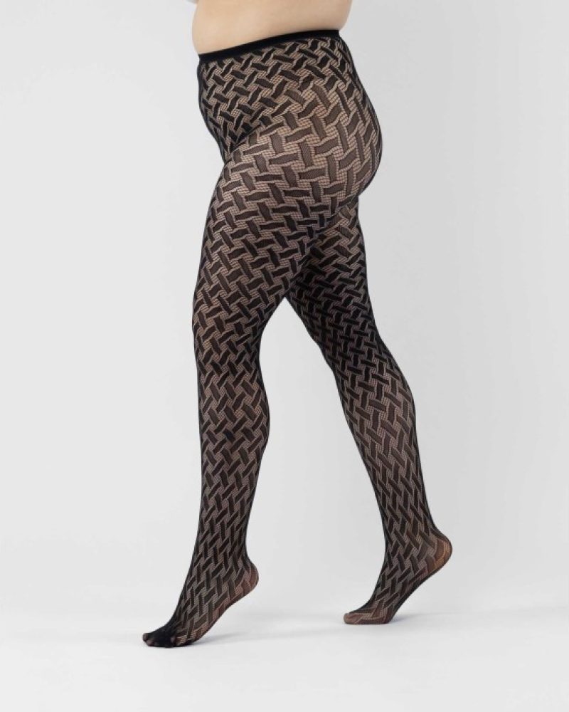 collant-a-rete-intrecciata-nero
