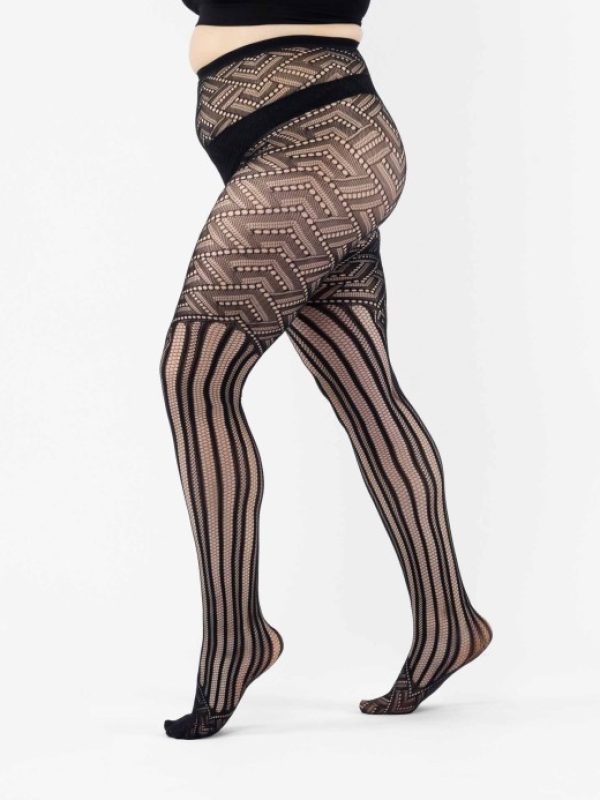 collant-a-rete-lines-chevron-nero